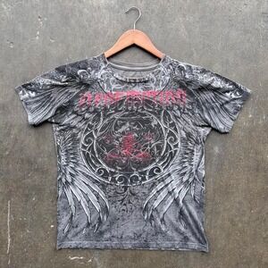 Vintage Raw State Redemption AOP Y2K Style Tshirt Size Medium